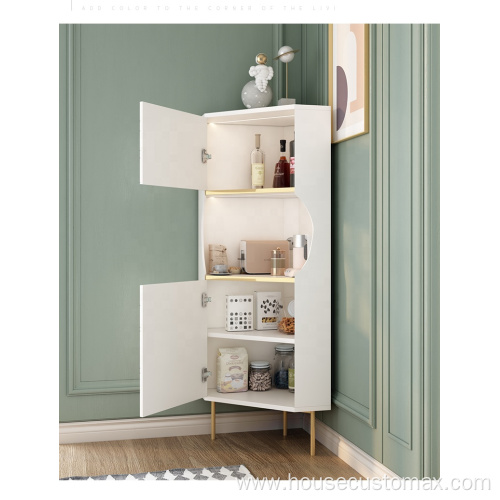 Triangle Shape Cabinet 3 Drawer Corner Storage Cabinet